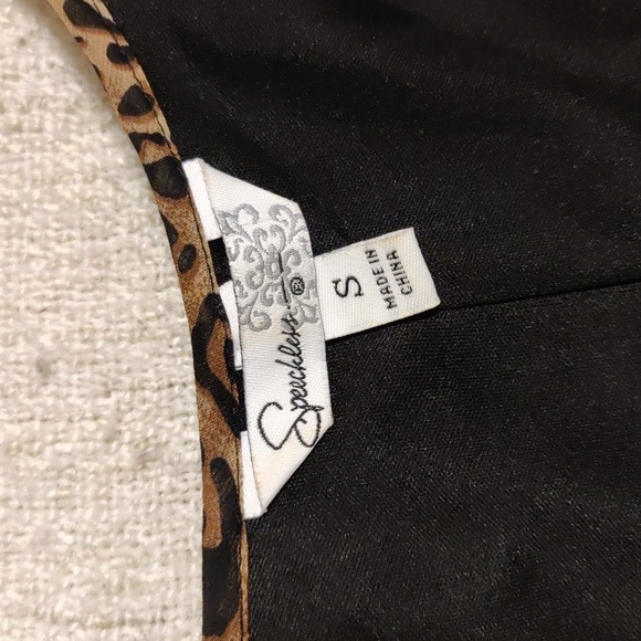 EUC- Speechless black dress with leopard print, size Small (juniors). - Picture 2 of 2